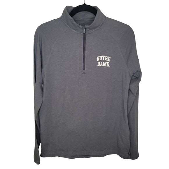 Under Armour Notre Dame Gray quarter zip pullover size Small - Picture 1 of 6